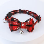 Festive Plaid Dog Christmas Collar