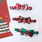 Festive Plaid Dog Christmas Collar