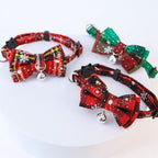 Festive Plaid Dog Christmas Collar