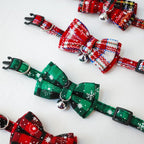 Festive Plaid Dog Christmas Collar