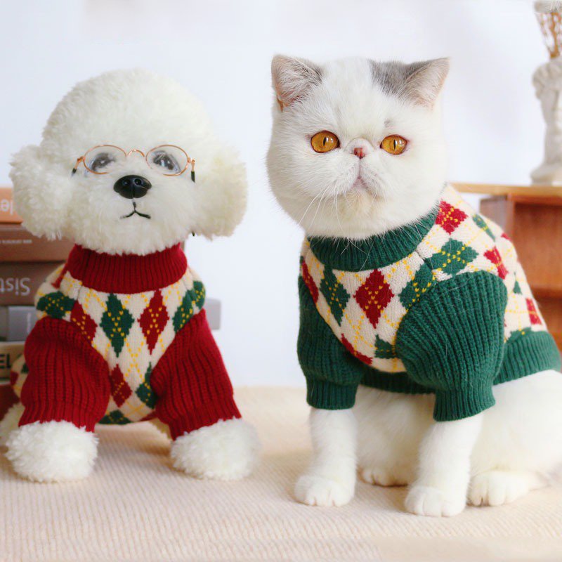 Stylish Cozy Dog Cat Christmas Sweater