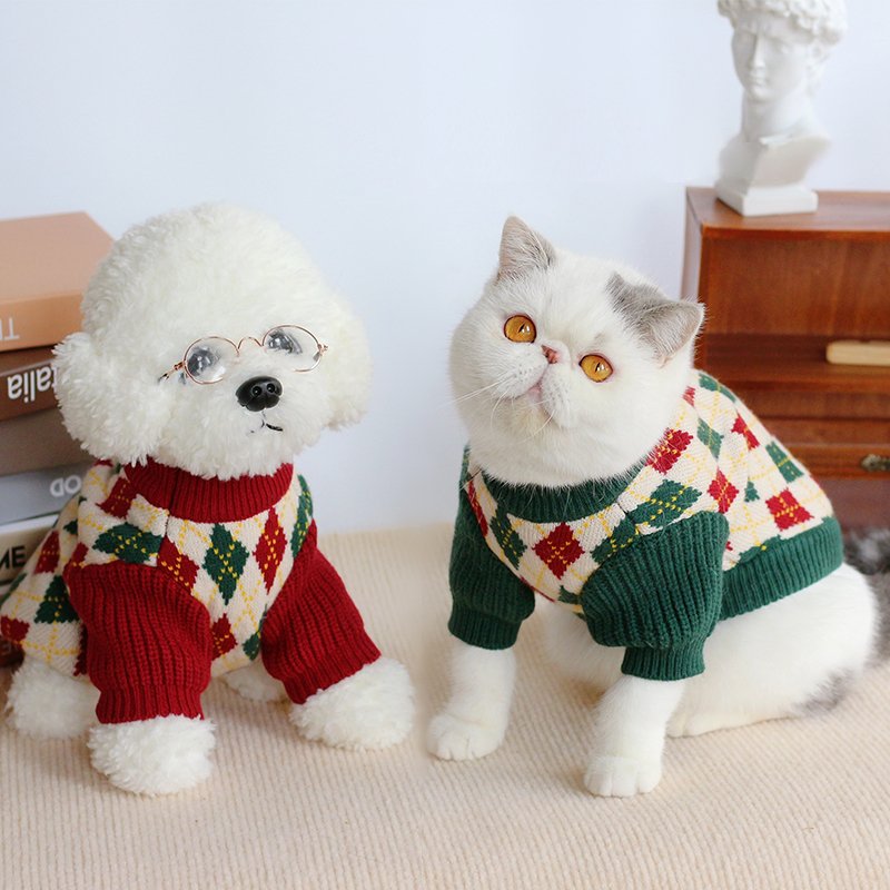 Stylish Cozy Dog Cat Christmas Sweater