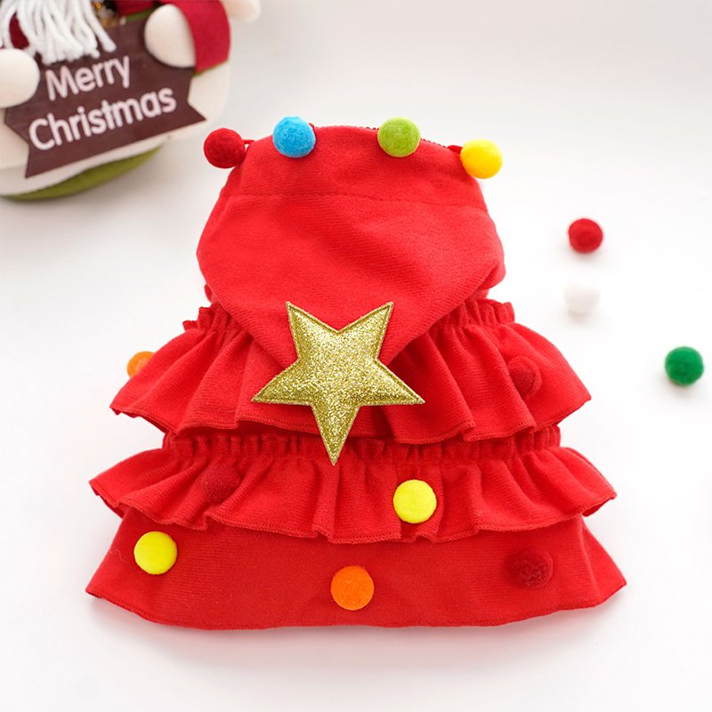 Velvet Christmas Small Dog Cloak