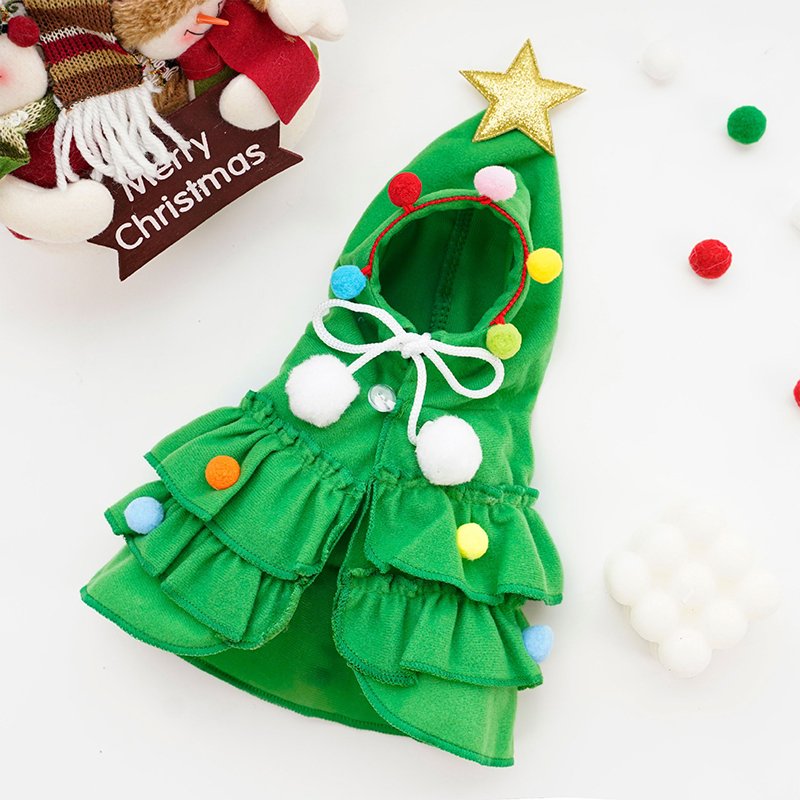 Velvet Christmas Small Dog Cloak