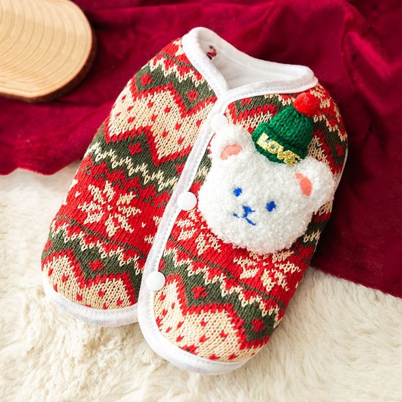 Warm Christmas Dog Knit Vest