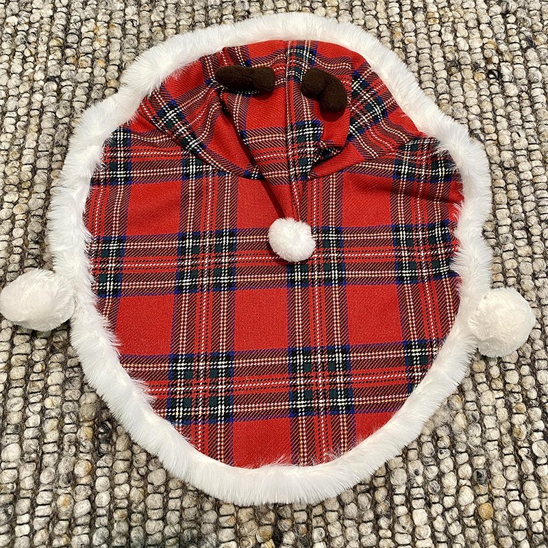 Luxurious Tartan Dog Christmas Coat