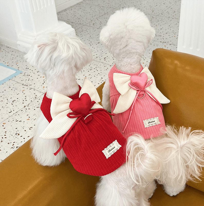 Elegant Floral Dog Formal Dress