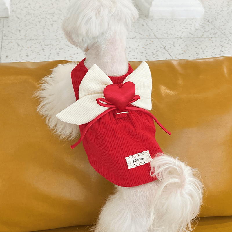 Elegant Floral Dog Formal Dress