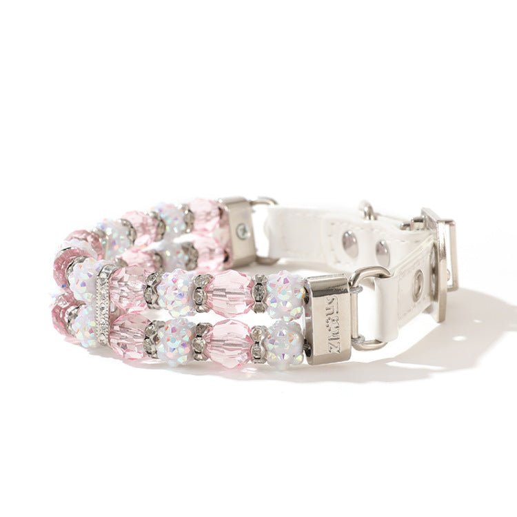Adjustable Bling Rhinestones Dog Collar Leash Set