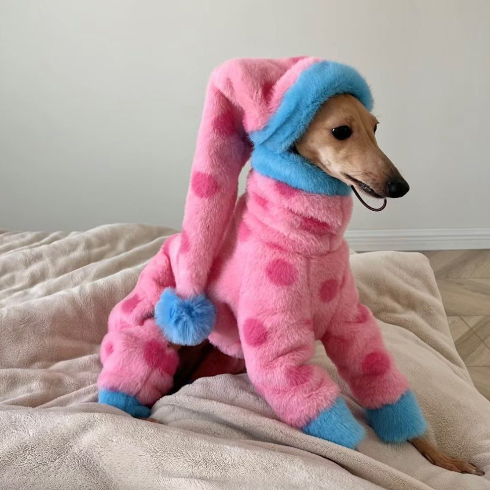 Soft Faux Fur Italian Greyhound Onesie