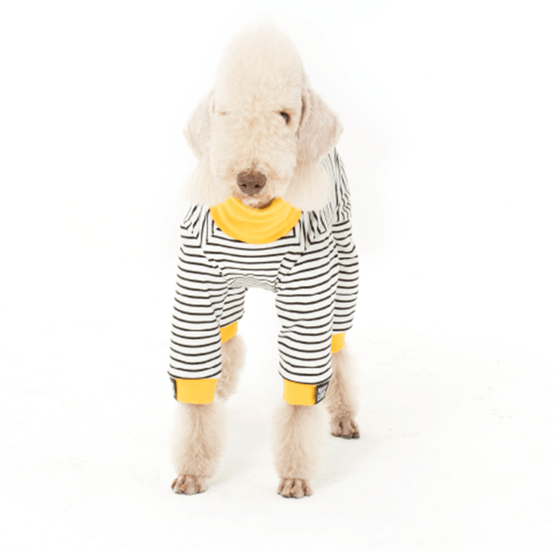 Striped Cotton Bedlington Dog Onesie
