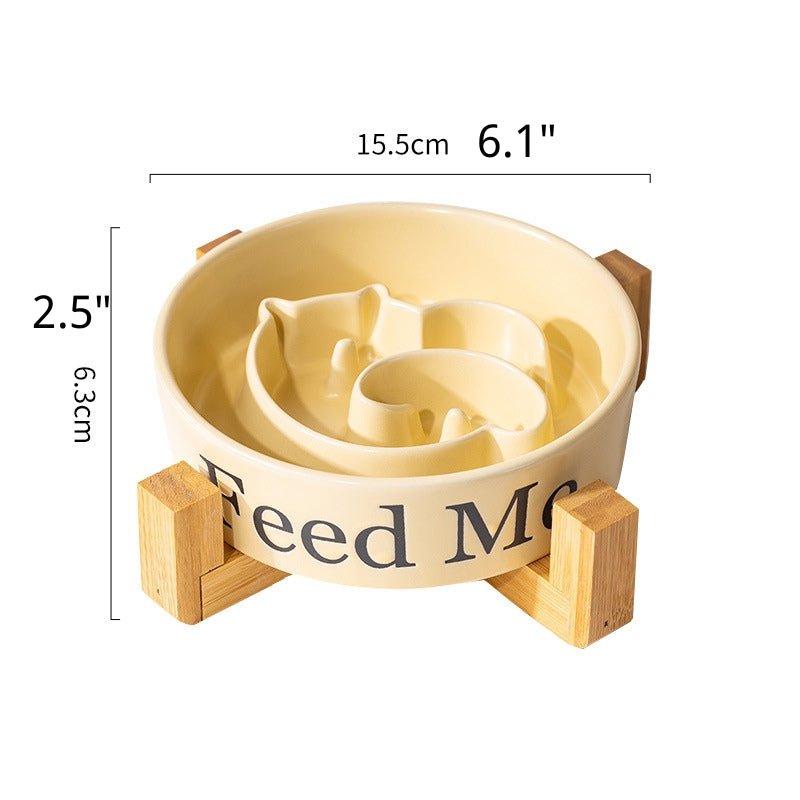 Slow Feeder Big Dog Ceramic Bowl