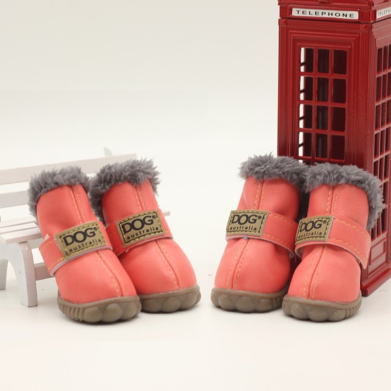 Plush Lining Dog Snow Boots