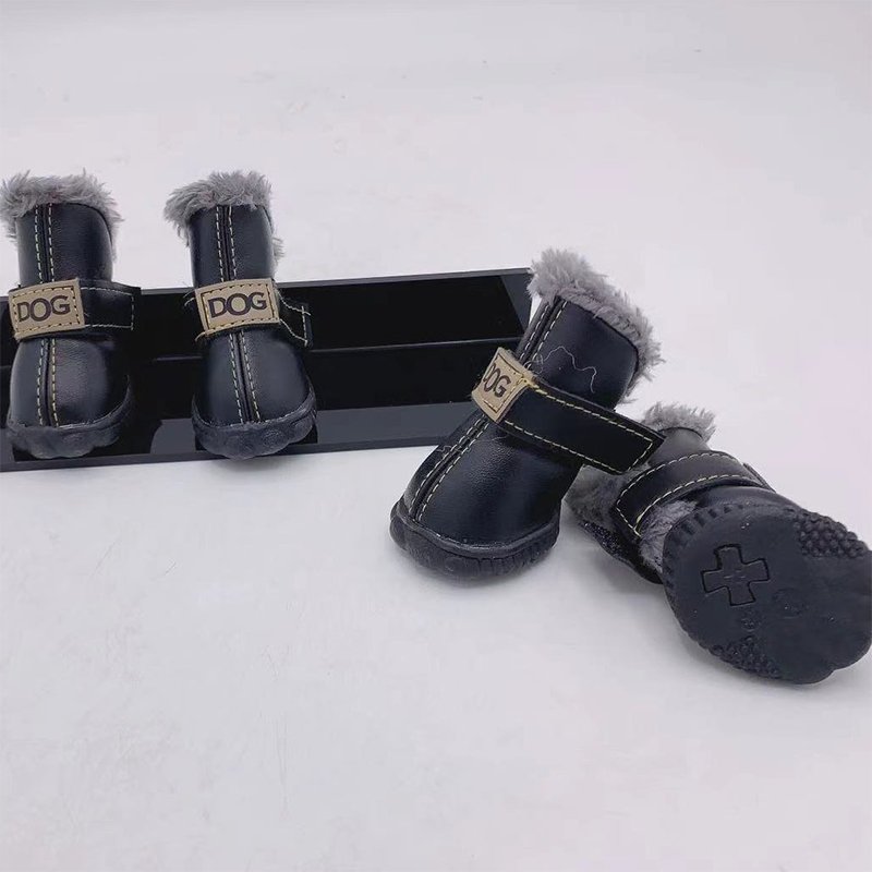 Plush Lining Dog Snow Boots