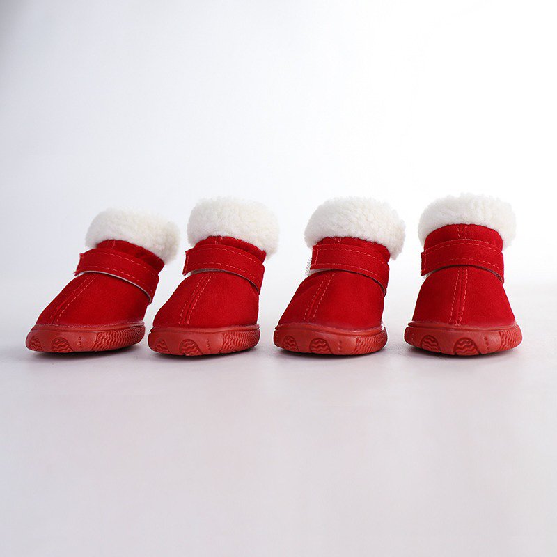 Warm Plush Small Dog Snow Boots