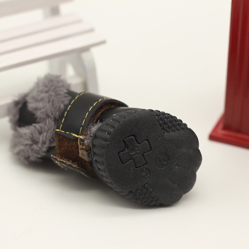 Plush Lining Dog Snow Boots