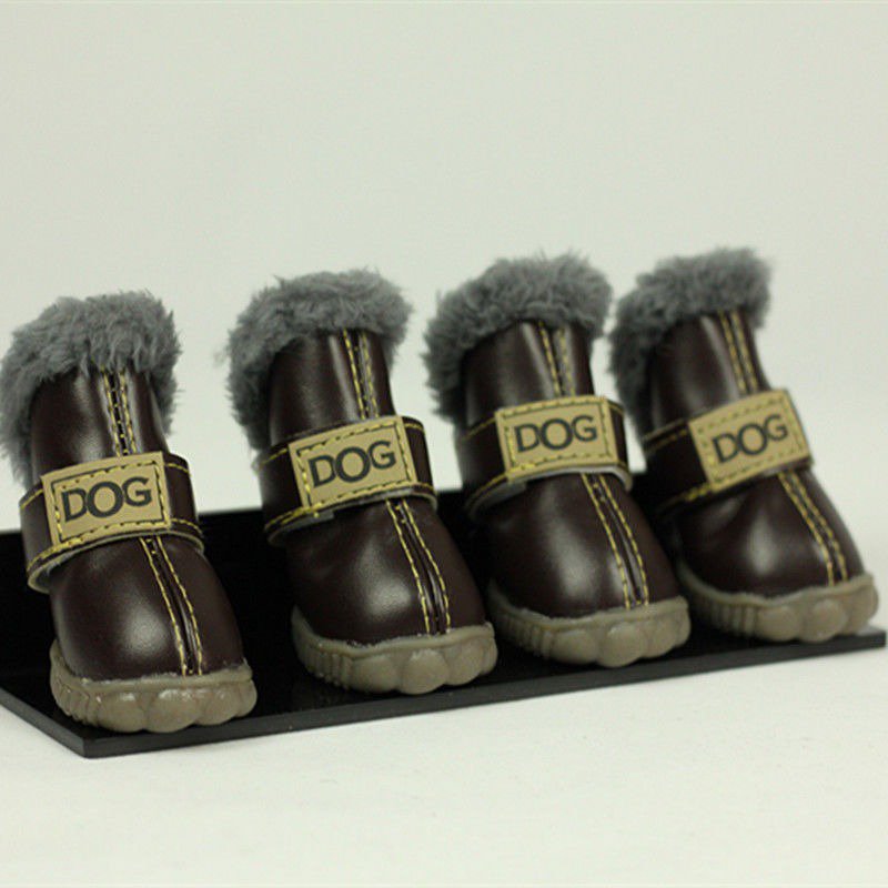 Plush Lining Dog Snow Boots