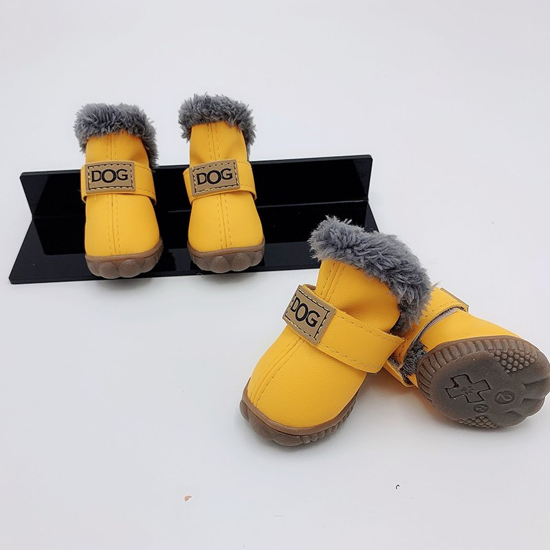 Plush Lining Dog Snow Boots