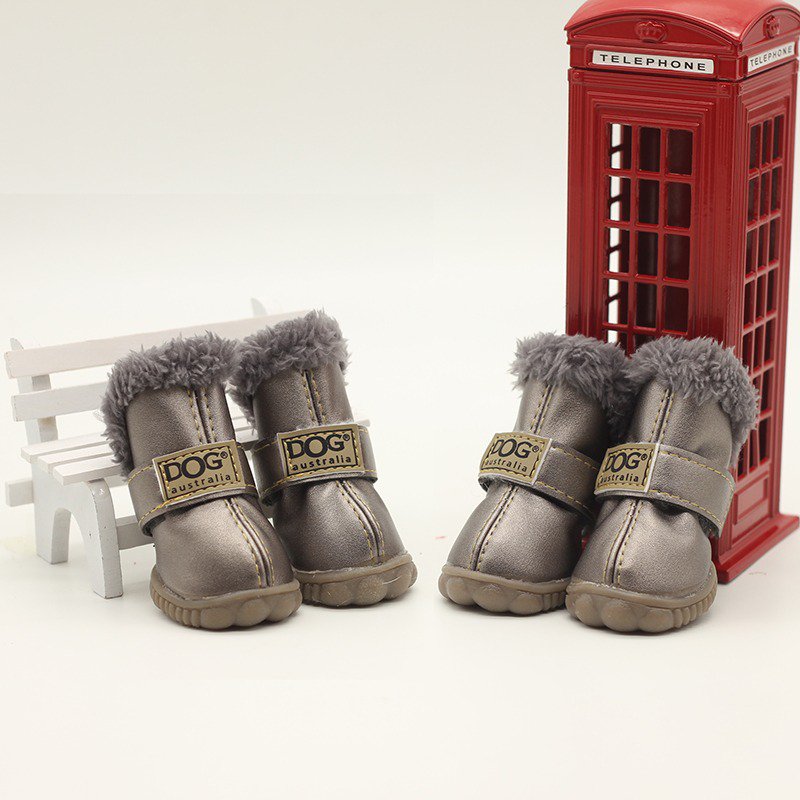 Plush Lining Dog Snow Boots