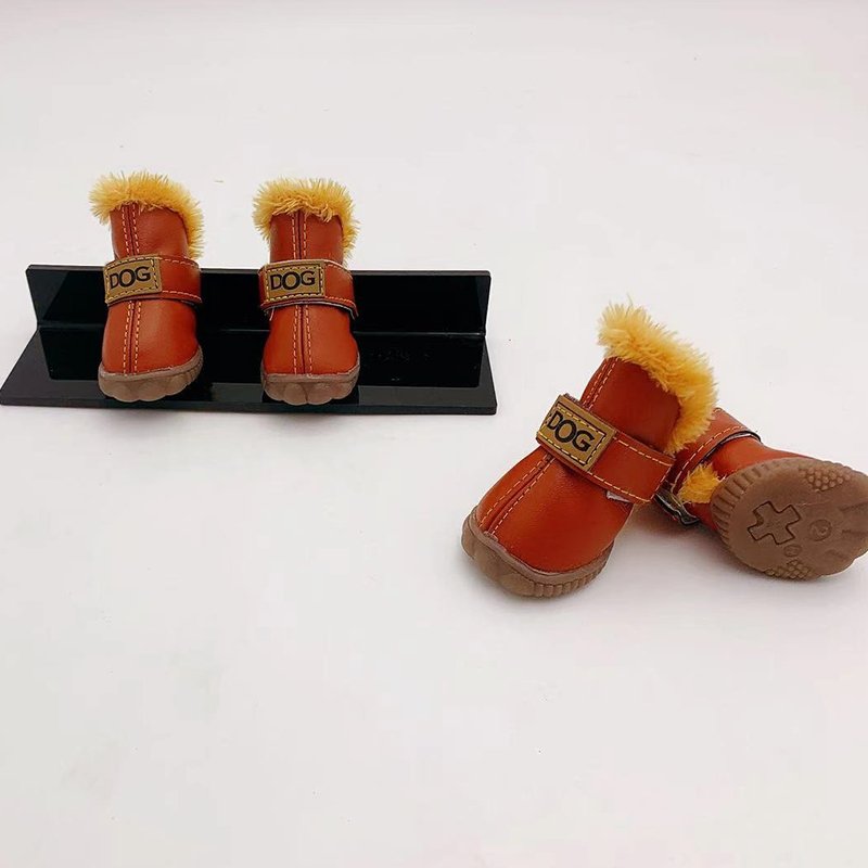 Plush Lining Dog Snow Boots