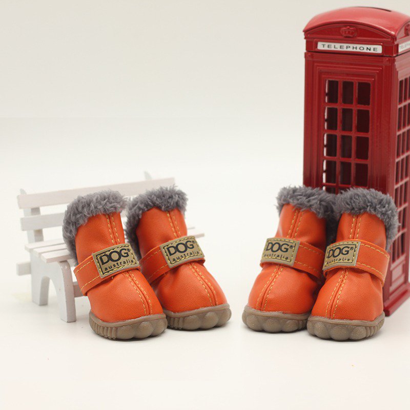 Plush Lining Dog Snow Boots