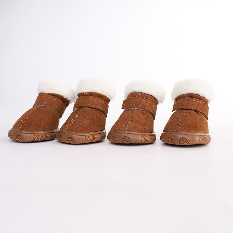 Warm Plush Small Dog Snow Boots