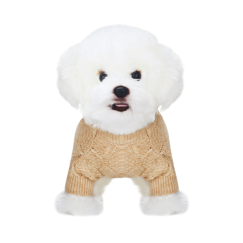 Winter Warm Dog Sweater Cable Knitwear