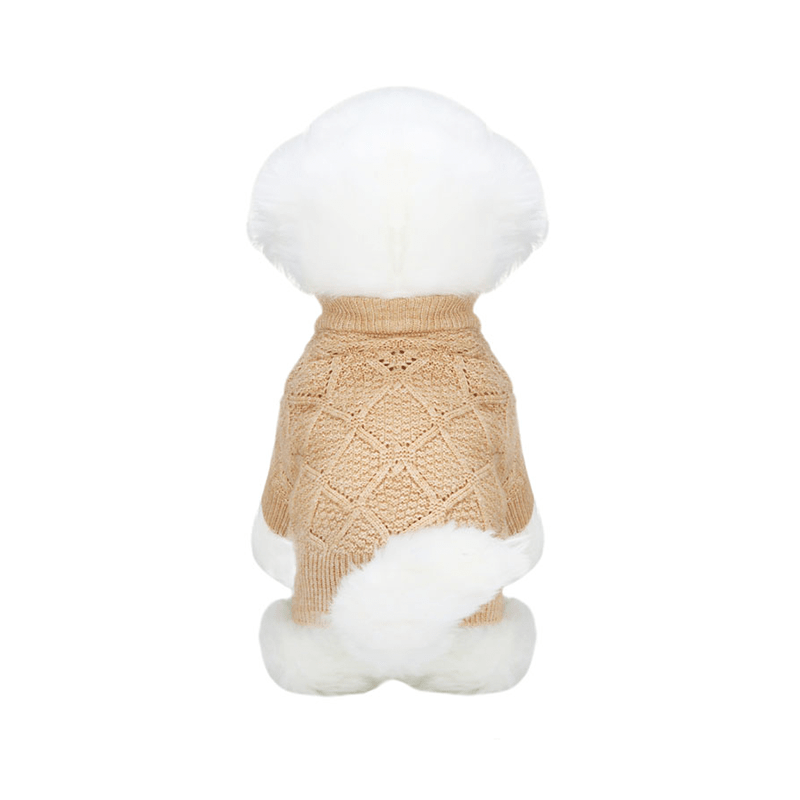 Winter Warm Dog Sweater Cable Knitwear