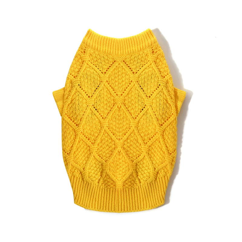 Winter Warm Dog Sweater Cable Knitwear