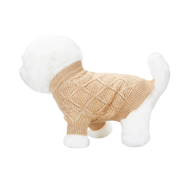 Winter Warm Dog Sweater Cable Knitwear