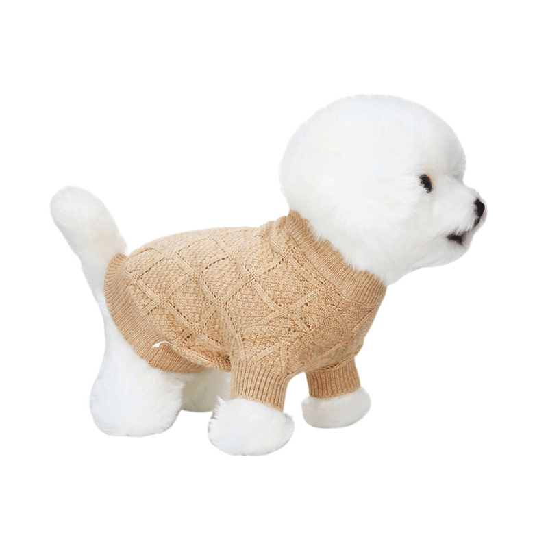 Winter Warm Dog Sweater Cable Knitwear