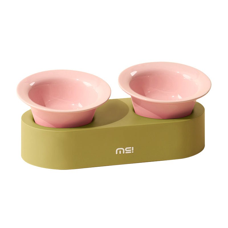 Elevated Double Ceramic Pet Bowl