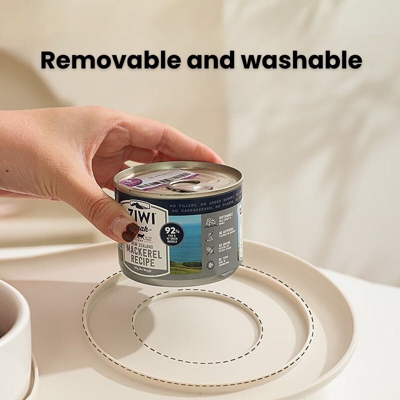 Sloped Double Pet Ceramic Bowl Set