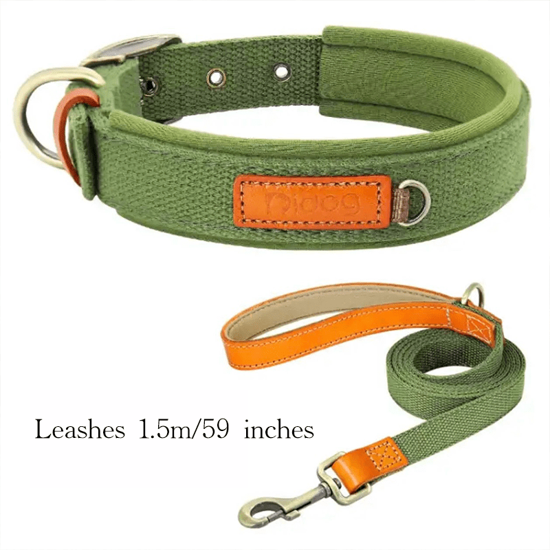 Durable Adjustable Dog Collar with ID Tag