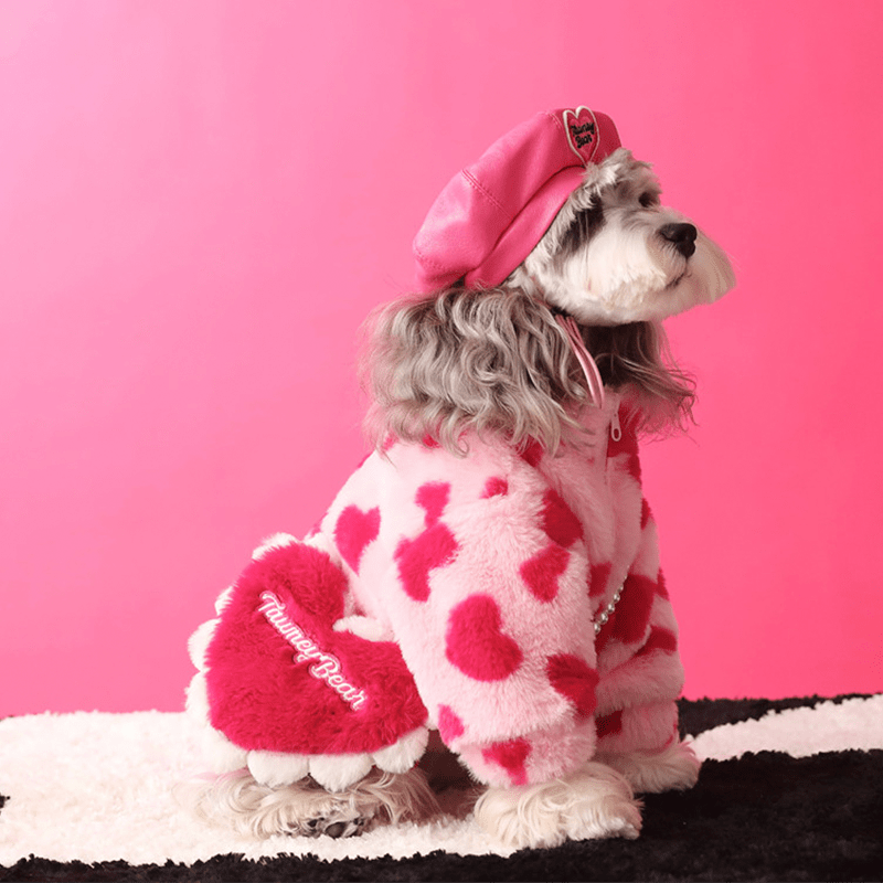 Valentine Faux Fur Dog Coat