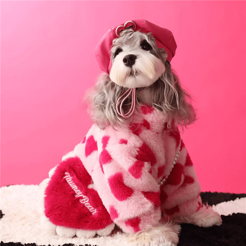 Valentine Faux Fur Dog Coat