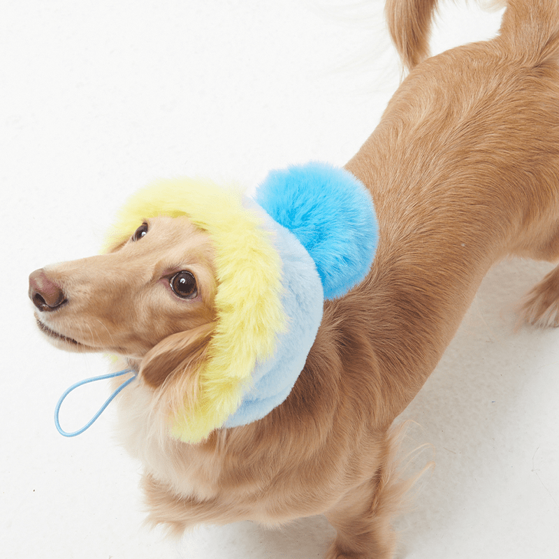 Stylish Multicolor Faux Fur Dog Hat