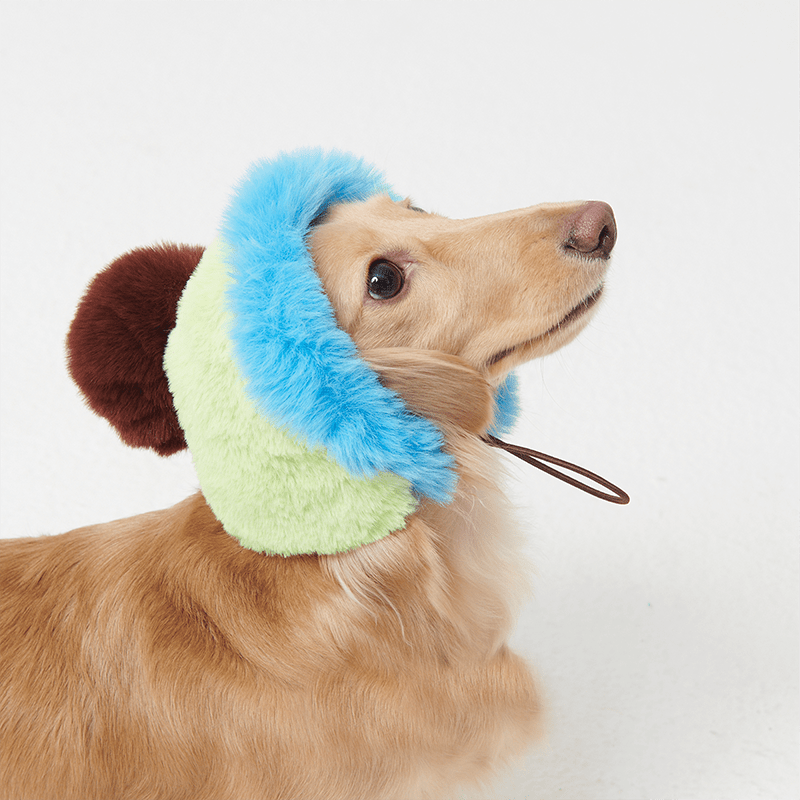 Stylish Multicolor Faux Fur Dog Hat