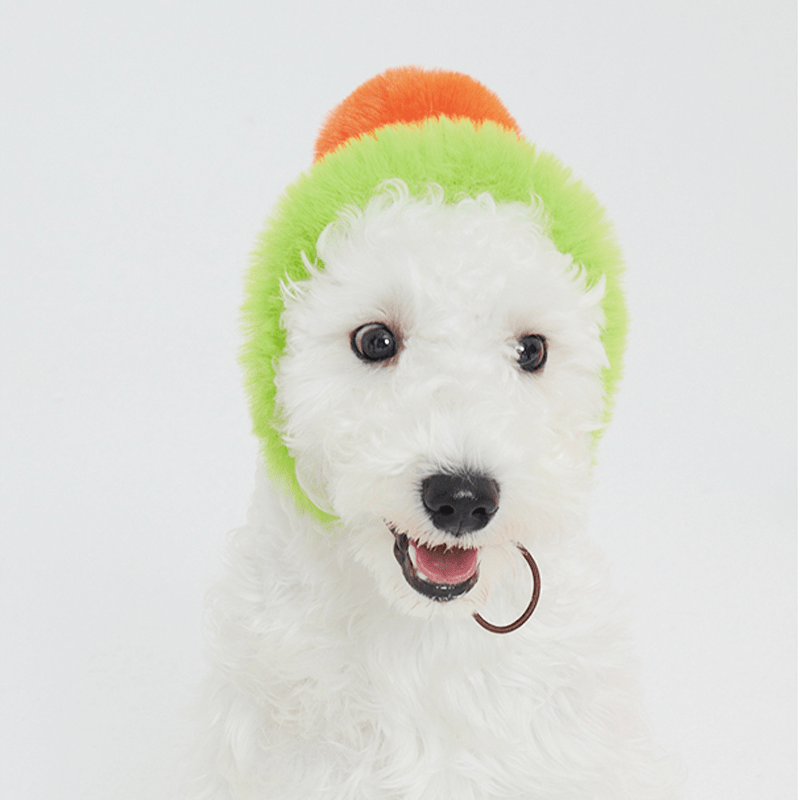 Winter Faux Fur Dog Hat Multicolor