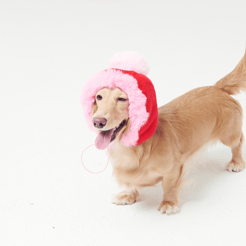 Stylish Multicolor Faux Fur Dog Hat