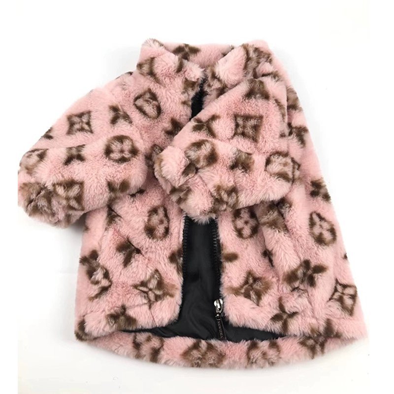 Warm Bulldog Faux Fur Coat