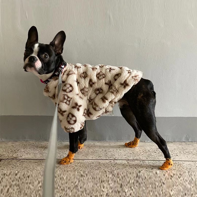 Warm Bulldog Faux Fur Coat