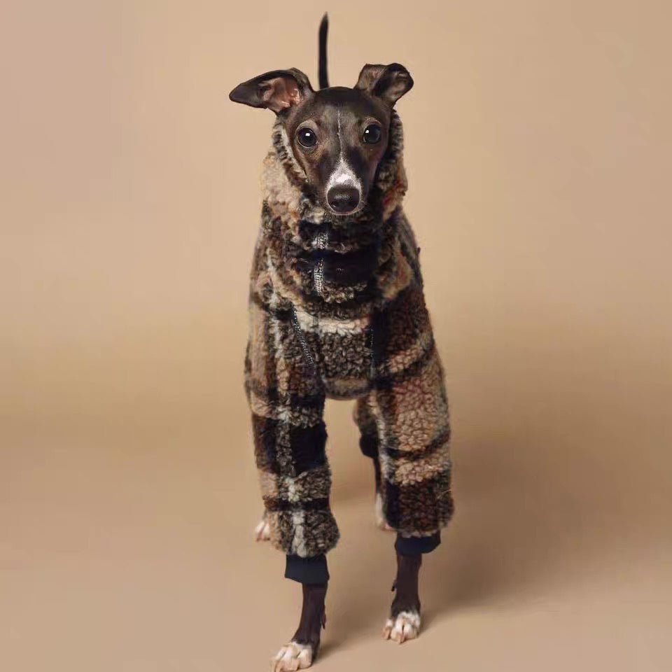 Warm Fleece Greyhound Dog Onesie