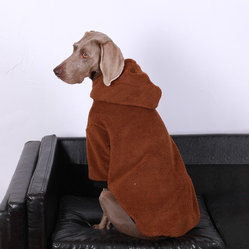 Warm Polar Fleece Big Dog Hoodie