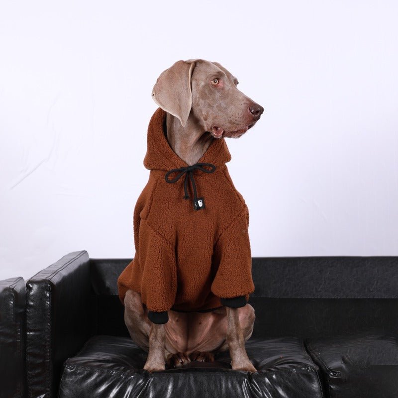 Warm Polar Fleece Big Dog Hoodie