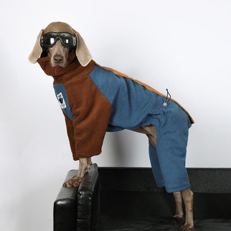 Warm Big Dog Fleece Jumpsuit