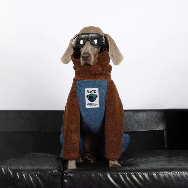Warm Big Dog Fleece Jumpsuit