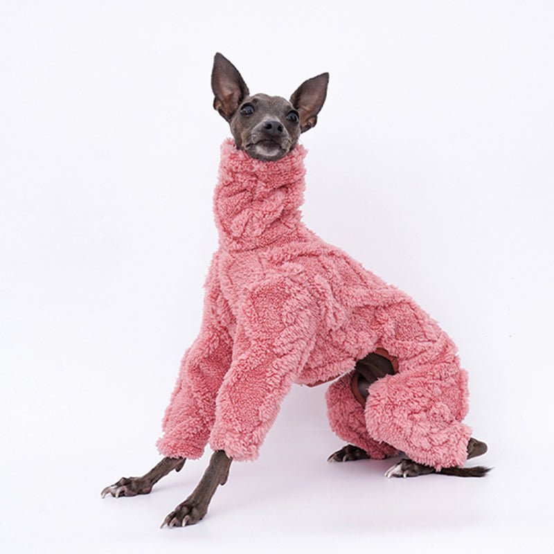 Plush Fleece Italian Greyhound Dog Onesie
