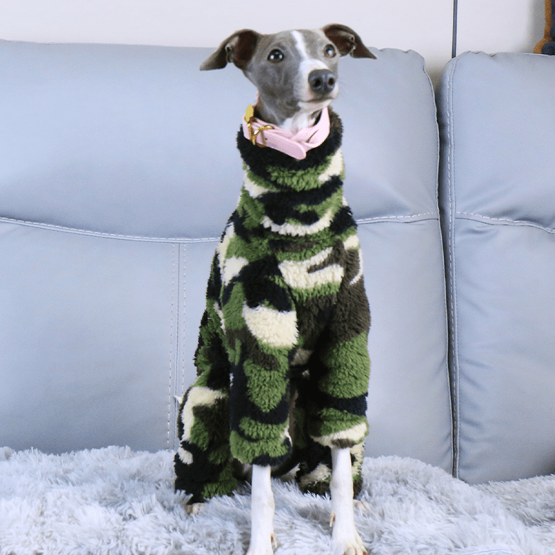 Warm Fleece Italian Greyhound Dog Onesie