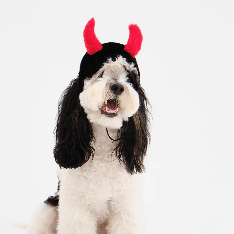 Halloween Devil Fluffy Greyhound Winter Hat